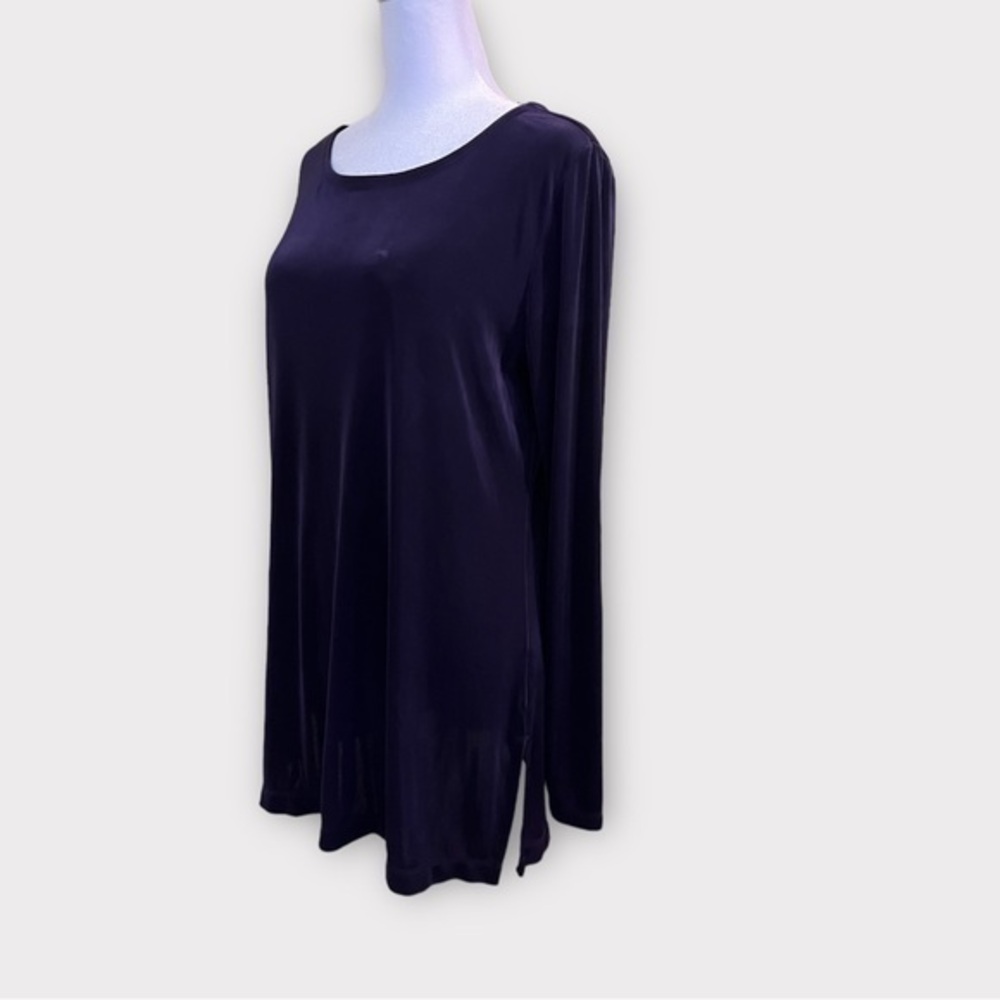 Units Tunic Wrinkle Resistant Long Sleeve in Deep Purple